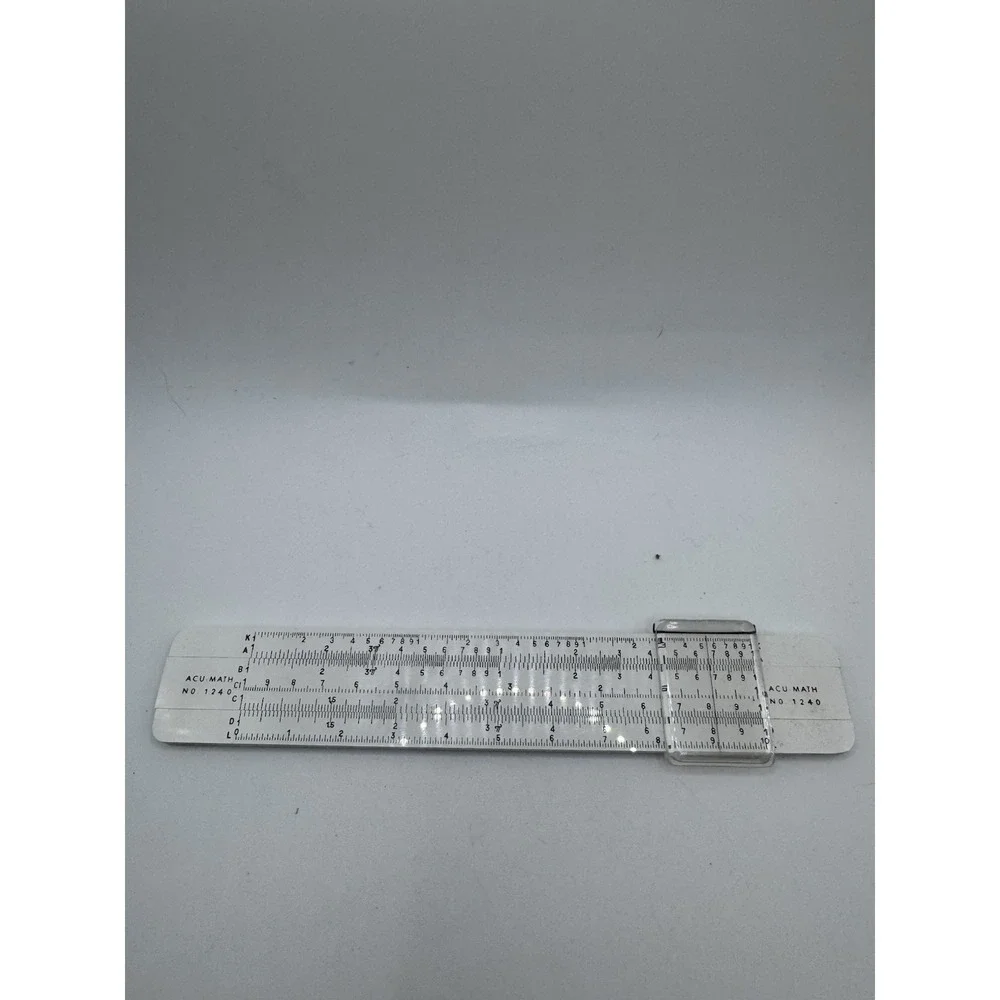 Original Vintage POCKET Slide Rule: ACU-MATH 1240 In Box w/ Instructions 1970s